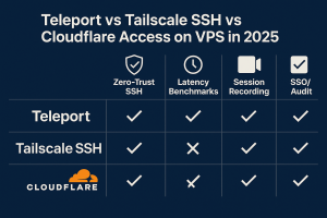 Teleport vs Tailscale SSH vs Cloudflare Access on VPS in 2025: Zero?Trust SSH, Latency Benchmarks, Session Recording, SSO/Audit, and the Best Choice for Teams