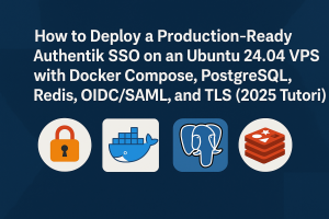 How to Deploy a Production‑Ready Authentik SSO on an Ubuntu 24.04 VPS with Docker Compose, PostgreSQL, Redis, OIDC/SAML, and TLS (2025 Tutorial)