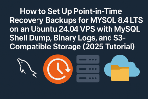 How to Set Up Point‑in‑Time Recovery Backups for MySQL 8.4 LTS on an Ubuntu 24.04 VPS with MySQL Shell Dump, Binary Logs, and S3‑Compatible Storage (2025 Tutorial)